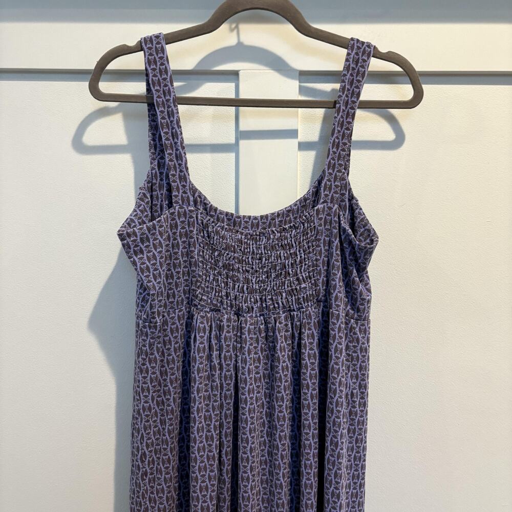 Fresh Produce Dress Women Large Purple Geometric Boho Maxi Tank Sleeveless USA - Picture 5 of 11